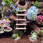 Crested Gecko Tank Decor with Vines and Ladder