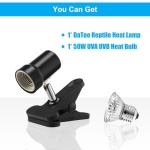 DaToo 50W Reptile Heat Lamp with Clamp