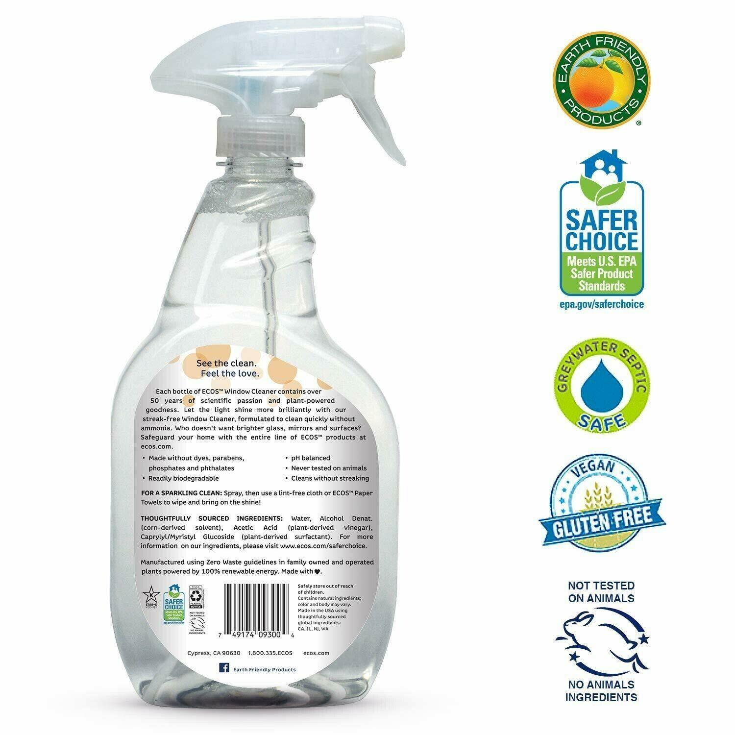 ECOS Streak Free Glass + Surface Cleaner