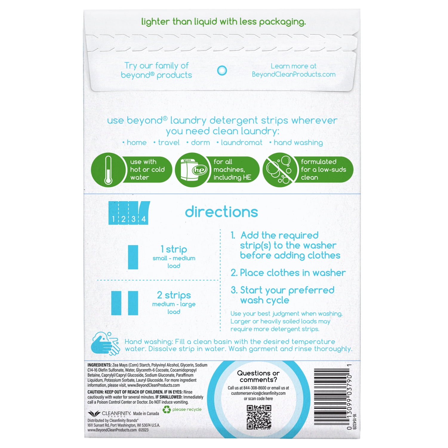 Plastic-Free Eco Laundry Detergent Sheets (32 Count)