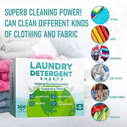 Eco-Friendly Laundry Detergent Sheets - Unscented