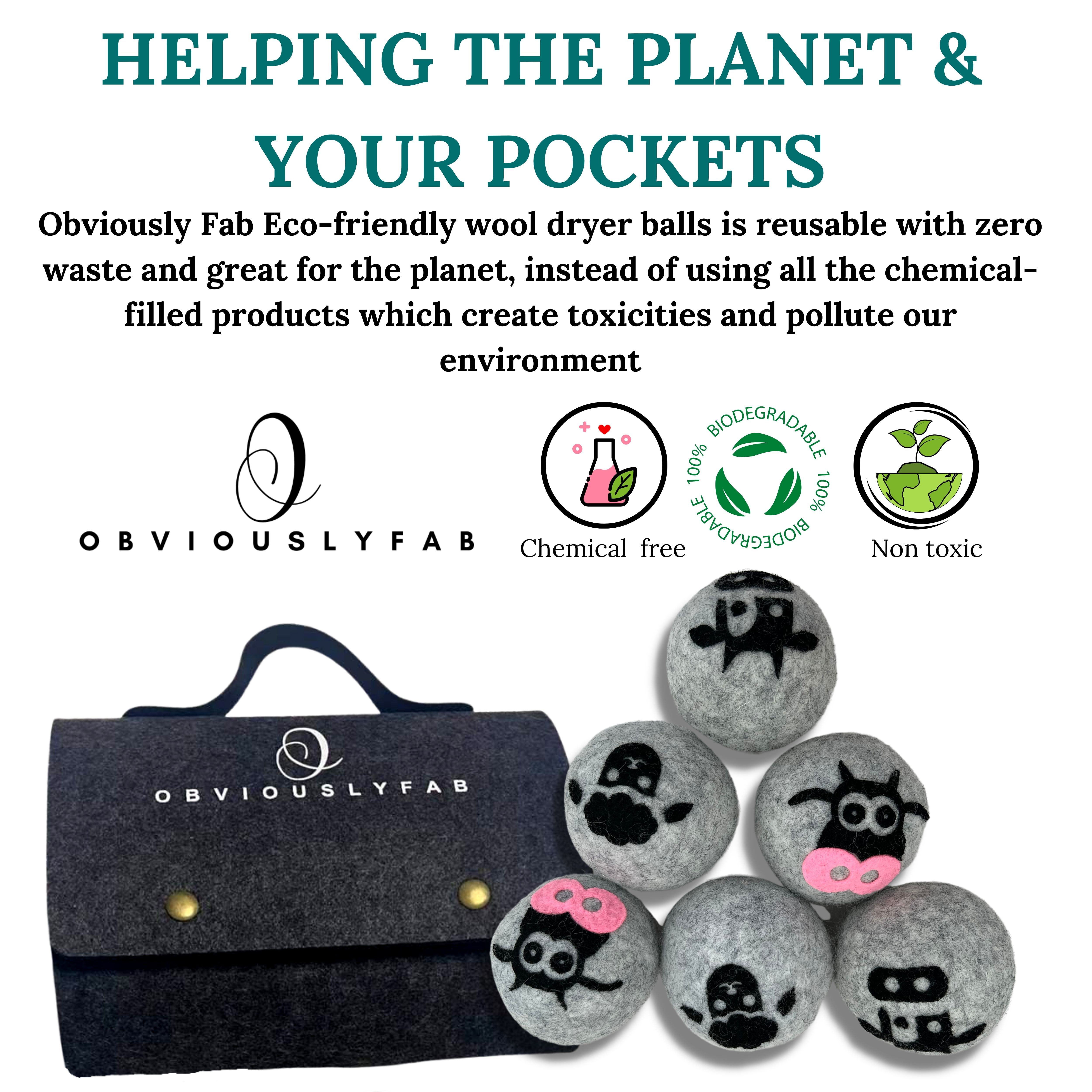 Smart Sheep Eco-Friendly Wool Dryer Balls 6-Pack