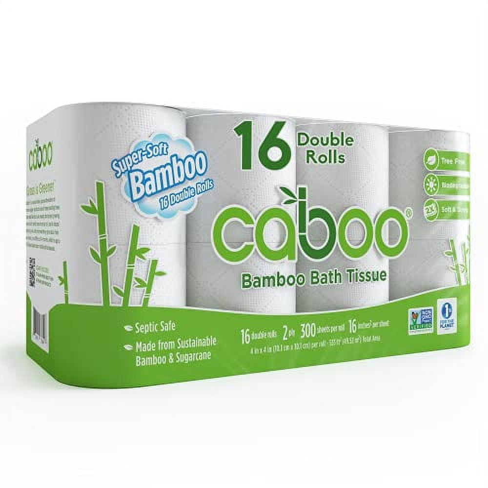 16 Double Rolls of Eco-Friendly Bamboo Toilet Paper