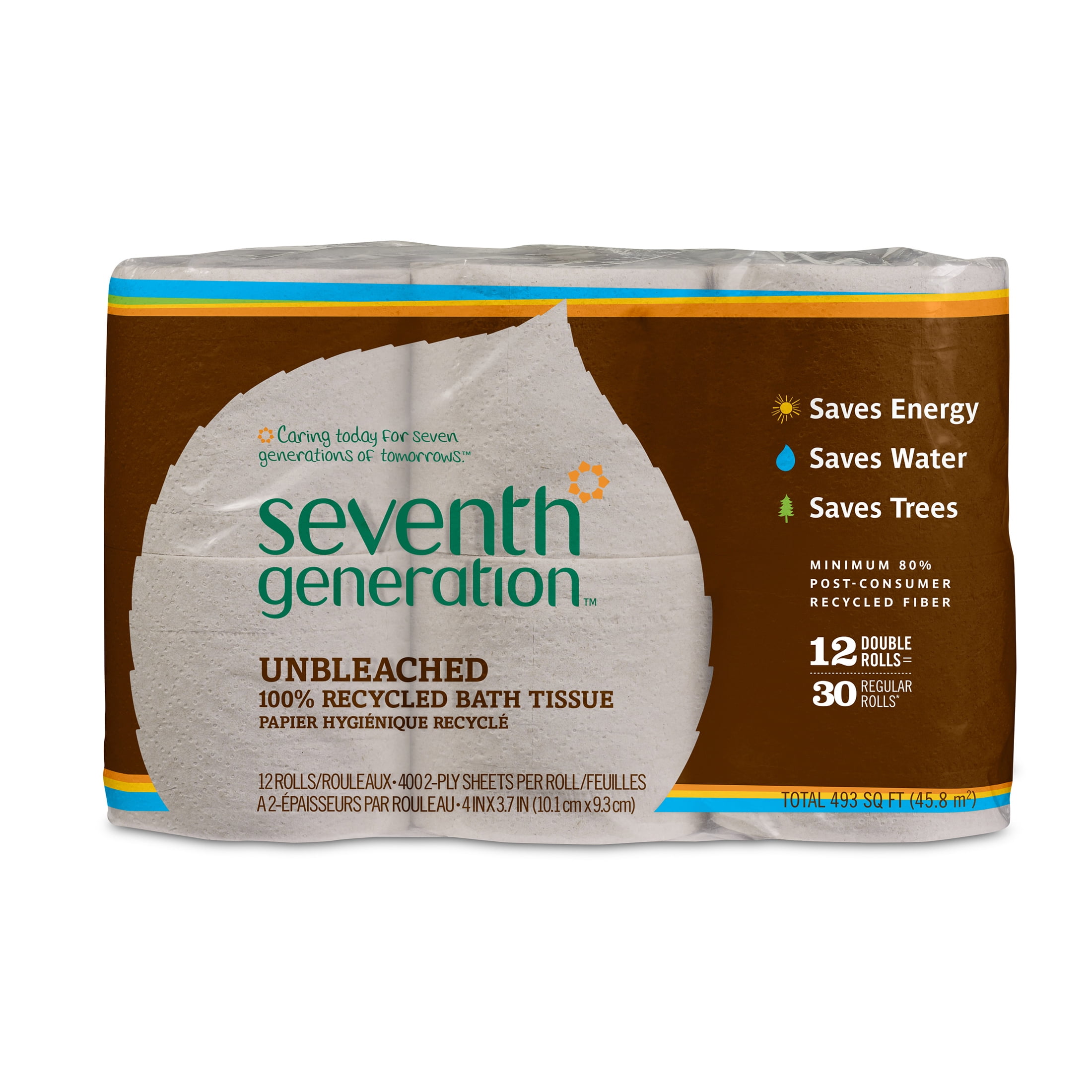 Seventh Generation Recycled Toilet Paper, 12 Rolls
