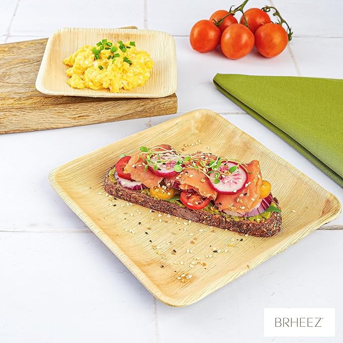 100-Pack Biodegradable Palm Leaf Plates