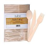 Eco-Friendly Biodegradable Wooden Utensils (Pack of 220)