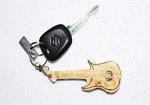 Eco-Friendly Wooden Guitar Key Ring Chain Set