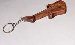 Eco-Friendly Wooden Guitar Key Ring Chain Set
