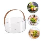 Eco-Friendly Leather Handle Storage Basket for Home