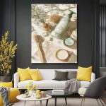 Eco-Friendly Wooden Frame Abstract Canvas Print