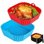 Boribim 2 Pack Silicone Air Fryer Liners 8