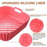 Reusable Square Silicone Liners for Air Fryers