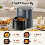 Sweetcrispy 6QT Square Air Fryer with Window