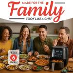 Gourmia 6 Quart Air Fryer Oven with 12 Settings