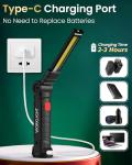 Rechargeable LED Work Light Flashlight (2-Pack)