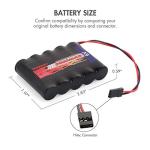 Tenergy 2 Pack NiMH Receiver RX Battery with Hitec Connectors 6V 2000mAh High Capacity Rechargeable Battery Pack for RC Airplanes/RC Aircrafts and More