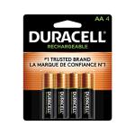 Duracell AA NiMH Rechargeable Batteries - 4 Pack
