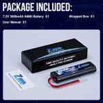 Zeee 7.2V 3600mAh NiMH RC Battery with Tamiya Connector
