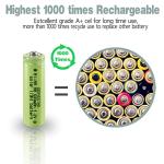 GENYESTAR Rechargeable AA Solar Light Batteries