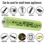 GENYESTAR Rechargeable AA Solar Light Batteries