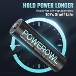 POWEROWL High Capacity AA Lithium Batteries - 8 Pack