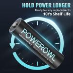 POWEROWL AA Lithium Batteries 16 Pack - Long Lasting