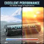 POWEROWL High Capacity AA Lithium Batteries - 8 Pack