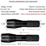 2 Pack High Lumens Zoomable LED Tactical Flashlights