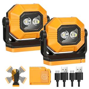 Easymaxx 1500LM Rechargeable Magnetic Work Light 2-Pack