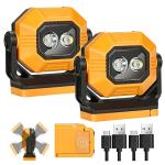 Easymaxx 1500LM Rechargeable Magnetic Work Light 2-Pack