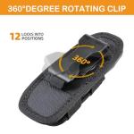 Tactical Flashlight Holster with Rotatable Pouch Clip