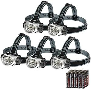 EverBrite LED Headlamp 5-Pack with Adjustable Band