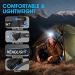 Rechargeable 2-Pack LED Headlamp Flashlight Set