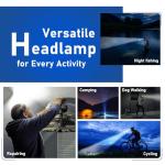 Nessciera 3-Pack Rechargeable LED Headlamps