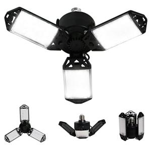 80W LED Garage Light with 3 Adjustable Panels