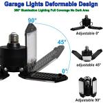 80W LED Garage Light with 3 Adjustable Panels