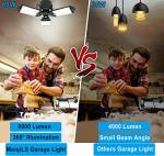 80W LED Garage Light with 3 Adjustable Panels