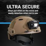 LED Tactical NVG Shroud Helmet Light – Gray