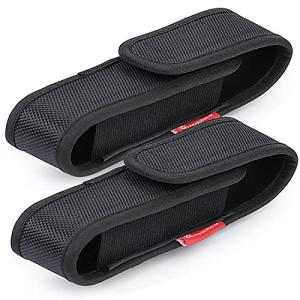 Moobibear Adjustable Nylon Flashlight Holster 2-Pack
