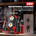 Yzoni 2 Pack Rechargeable LED Work Lights