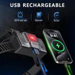 Rechargeable 2000 Lumens LED Headlamp with Motion Sensor