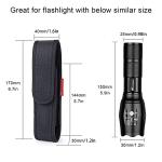 Moobibear Adjustable Nylon Flashlight Holster 2-Pack