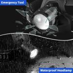 Bright Rechargeable Aluminum Headlamp with Adjustable Focus