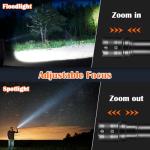 3-Pack Super Bright Tactical Rechargeable Flashlights