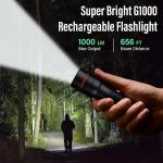 RECHOO 2-Pack Rechargeable High Lumen Tactical Flashlights