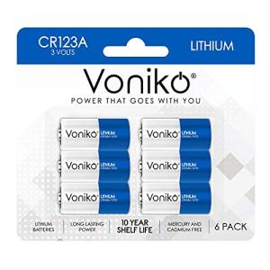 Voniko CR123A Lithium Batteries 6-Pack - 3V