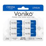 Voniko CR123A Lithium Batteries 6-Pack - 3V