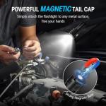 LETMY Mini Rechargeable Flashlights with Magnetic Base - 2 Pack