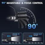 2000 Lumens Rechargeable Headlamp with Adjustable Zoom