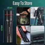 RECHOO 2-Pack Rechargeable High Lumen Tactical Flashlights